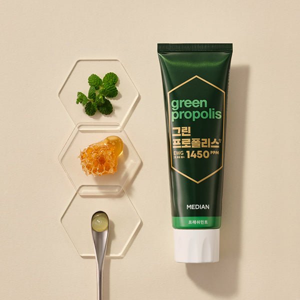 MEDIAN Green-Propolis Toothpaste Fresh Mint 100g*3 - Daebak