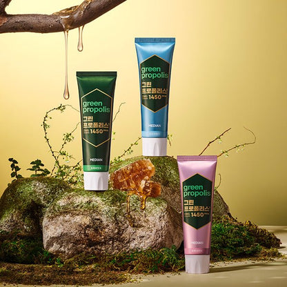 MEDIAN Green-Propolis Toothpaste Fresh Peach 100g*3 - Daebak