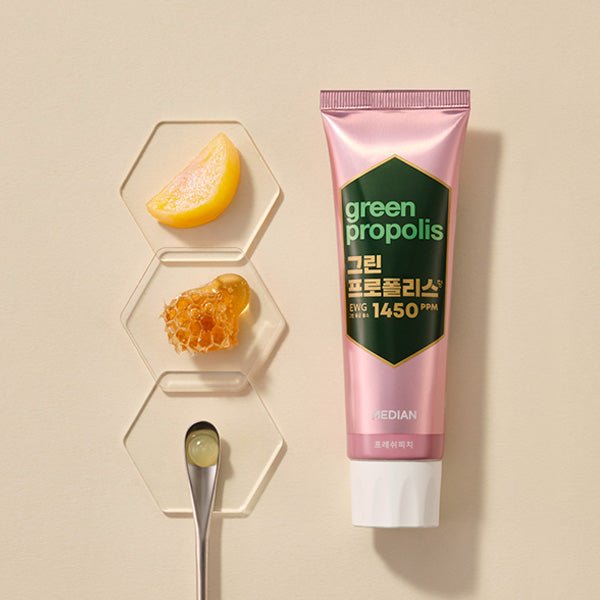 MEDIAN Green-Propolis Toothpaste Fresh Peach 100g*3 - Daebak