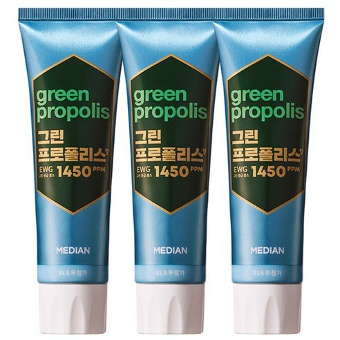 MEDIAN Green-Propolis Toothpaste Pure Mint 100g*3 - Daebak