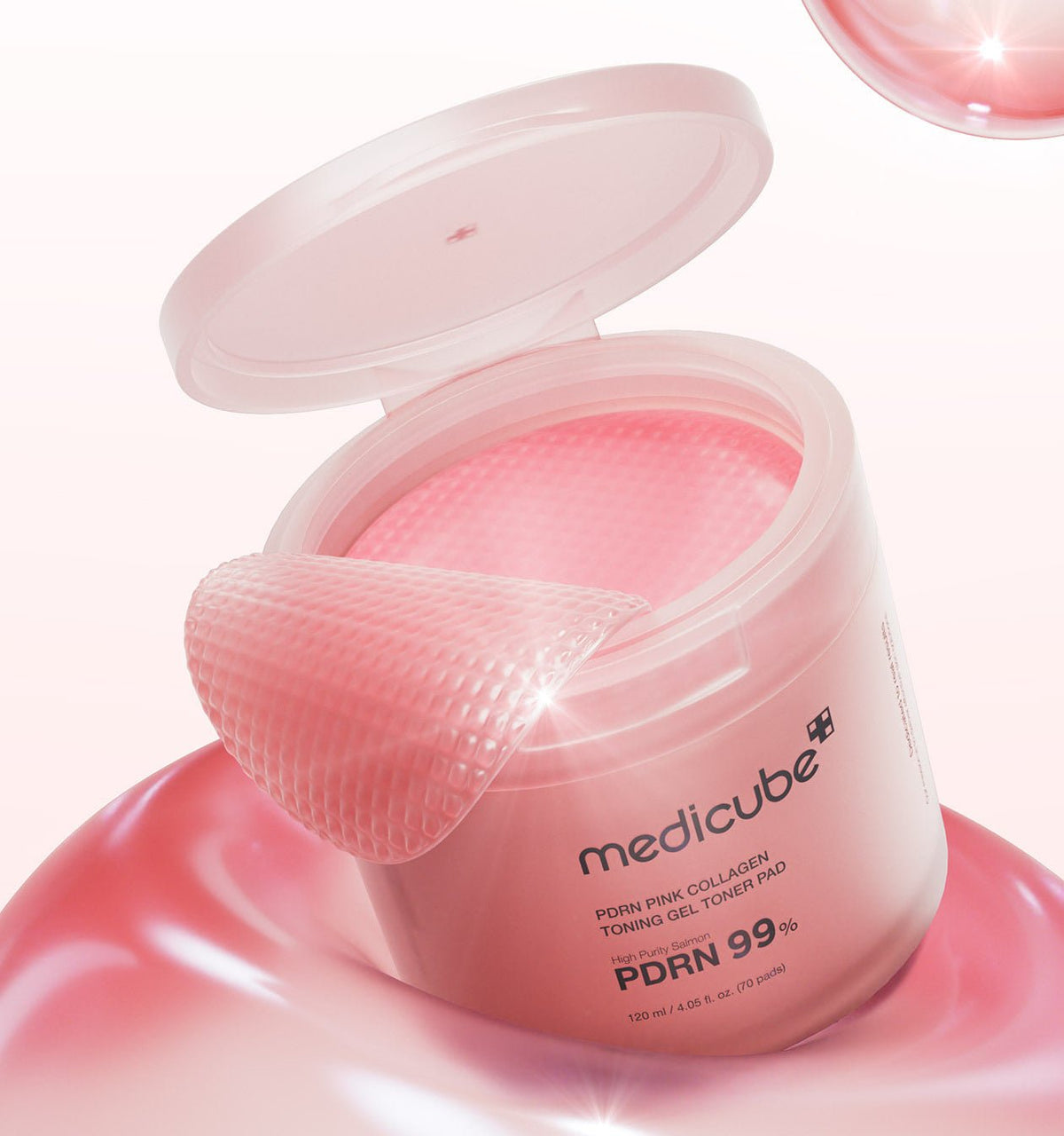medicube PDRN Pink Collagen Gel Toner Pad 120ml/70pads - Daebak