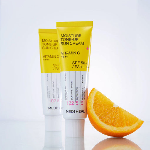 MEDIHEAL كريم الشمس المرطب لتوحيد اللون بفيتامين C سعة 50ml (SPF 50+، PA++++)