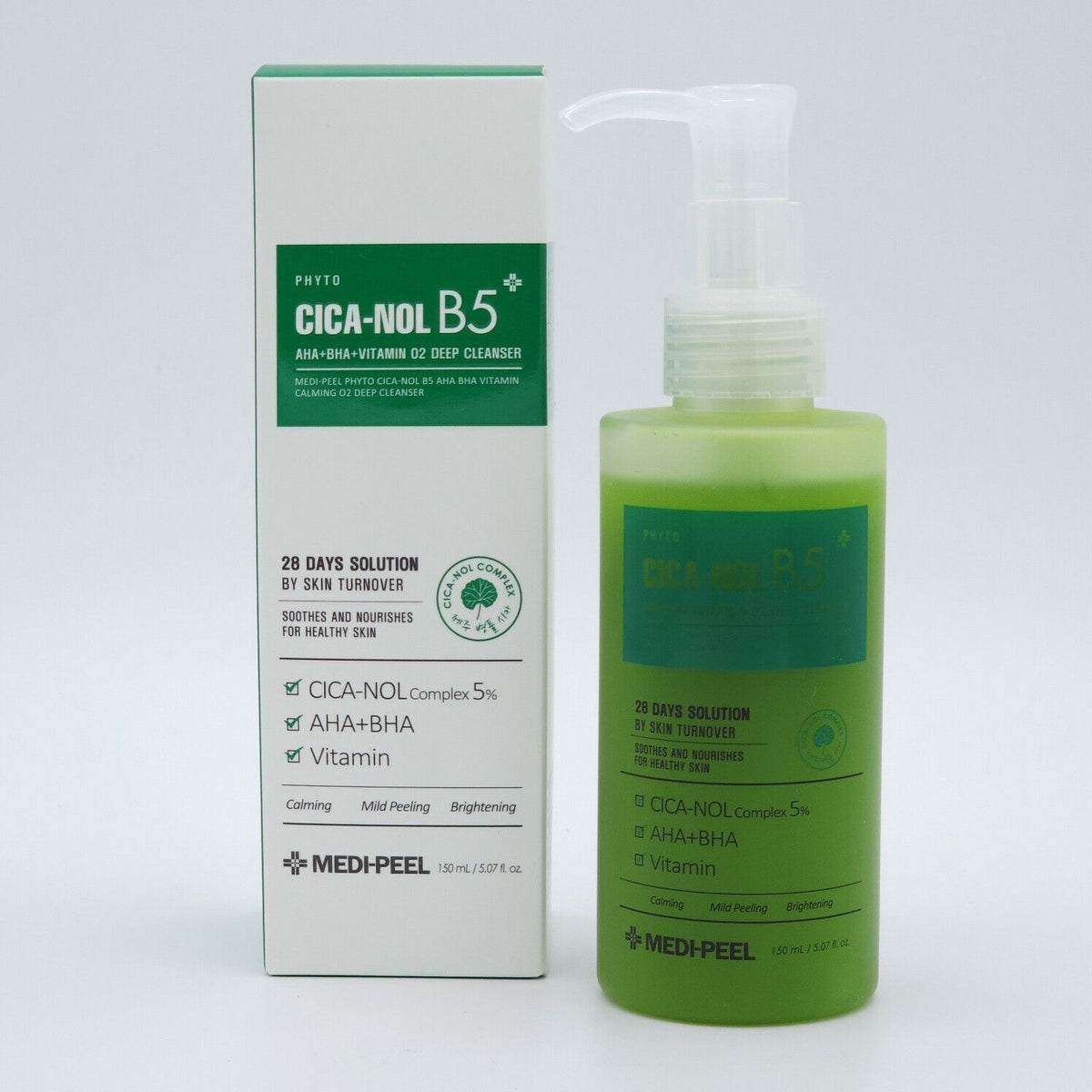 MEDIPEEL PHYTO CICA-NOL B5 AHA BHA Vitamin Calming O2 Tiefenreinigungs-Gesichtsreiniger 150ml