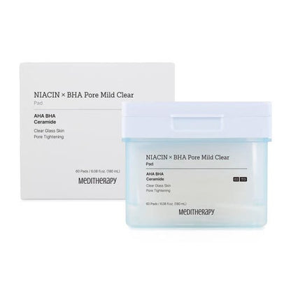 MEDITHERAPY NIACIN X BHA Pore Mild Clear Pad 180ml/60ea - Daebak