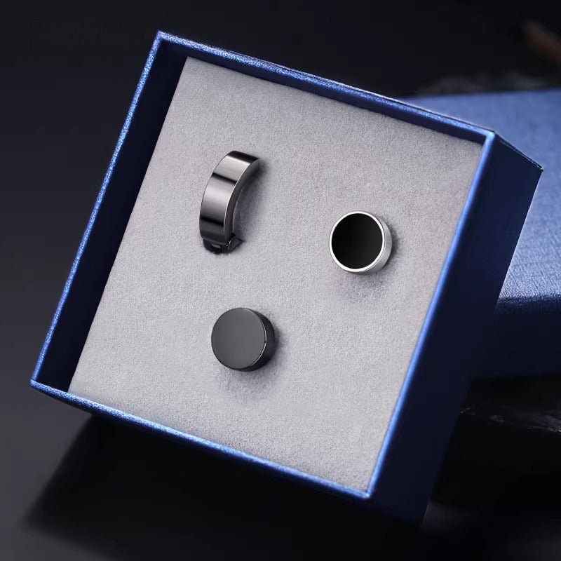 Men's Ear Clips Single Trendy Personal Korean Style Titanium Steel Stud Earrings - Daebak