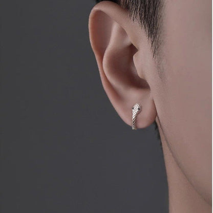 Men's Snake-shaped Single Korean Style Pseudo Pu Ear Clip - Daebak