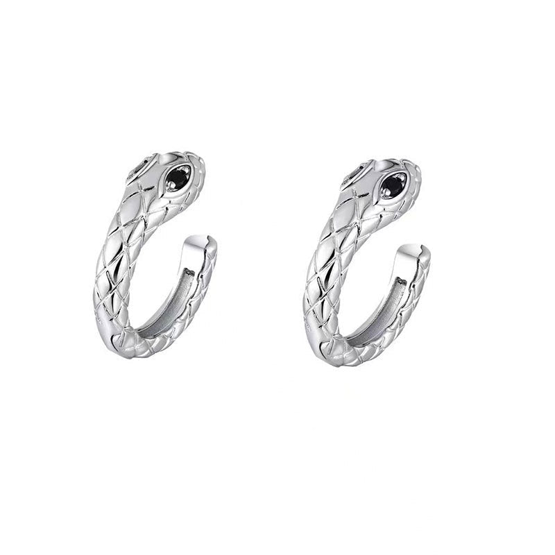 Men's Snake-shaped Single Korean Style Pseudo Pu Ear Clip - Daebak