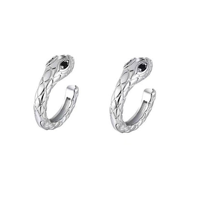Men's Snake-shaped Single Korean Style Pseudo Pu Ear Clip - Daebak