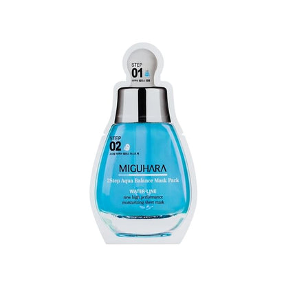 MIGUHARA 2 Step Aqua Balance Mask Pack (1.7ml + 25ml) x 1 sheet - Daebak