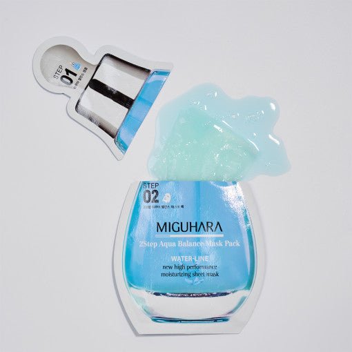 MIGUHARA 2 Step Aqua Balance Mask Pack (1.7ml + 25ml) x 1 sheet - Daebak