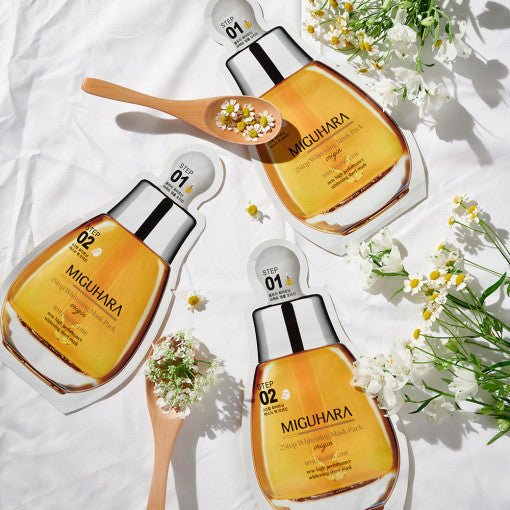 MIGUHARA 2 Step Whitening Mask Pack Origin 1.7ml + 25ml - Daebak