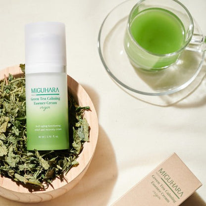 MIGUHARA Green Tea Calming Essence Cream Origin 80ml - Daebak