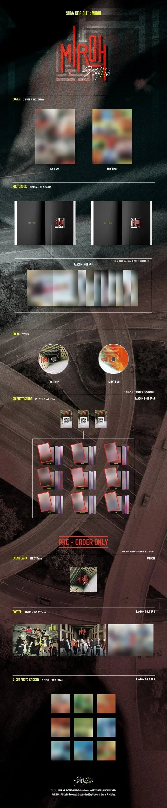 Stray Kids - 4th Mini Album [Clé 1 : MIROH] (Normal Ver.)
