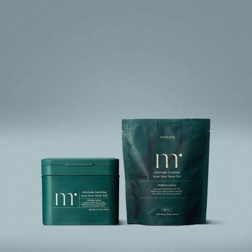 molvany Artichoke Soothing Acne Pore Toner Pad 70ea+70ea(Refill) Set - Daebak
