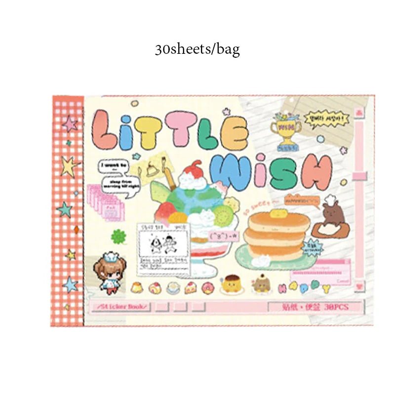 Mr. Paper Duplex Sticker Book 30 Sheets | Korean Cute Style Creative Handbook Material - Daebak