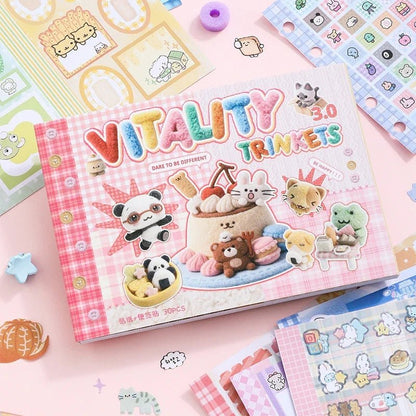 Mr. Paper Duplex Sticker Book 30 Sheets | Korean Cute Style Creative Handbook Material - Daebak