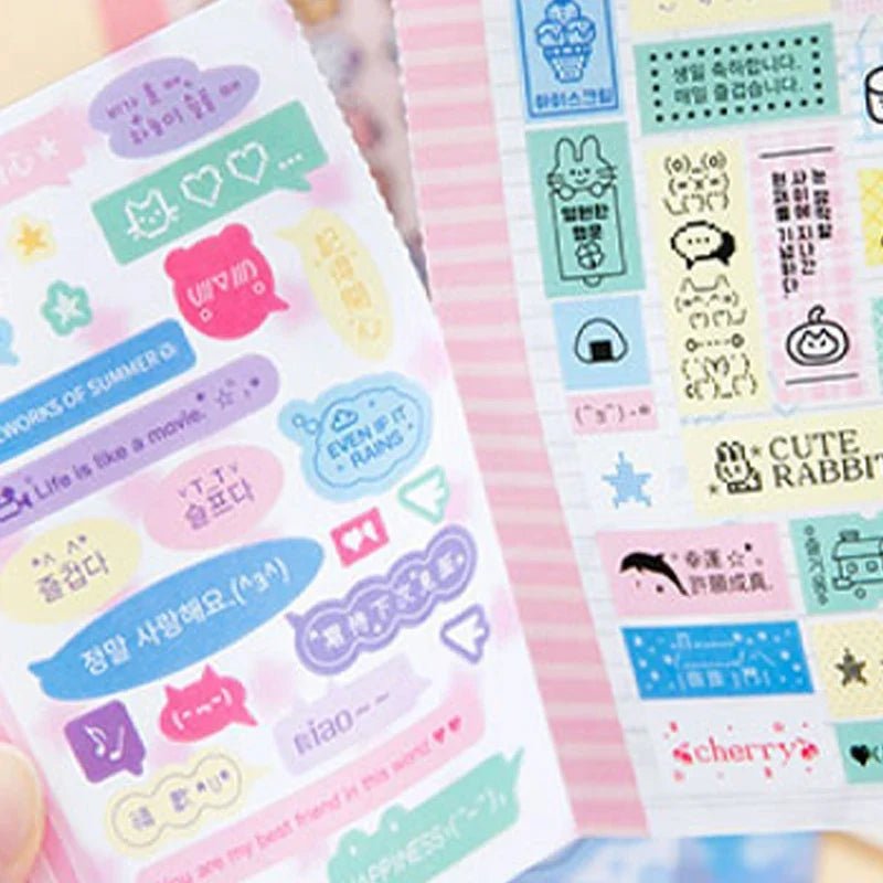 Mr. Paper Duplex Sticker Book 30 Sheets | Korean Cute Style Creative Handbook Material - Daebak