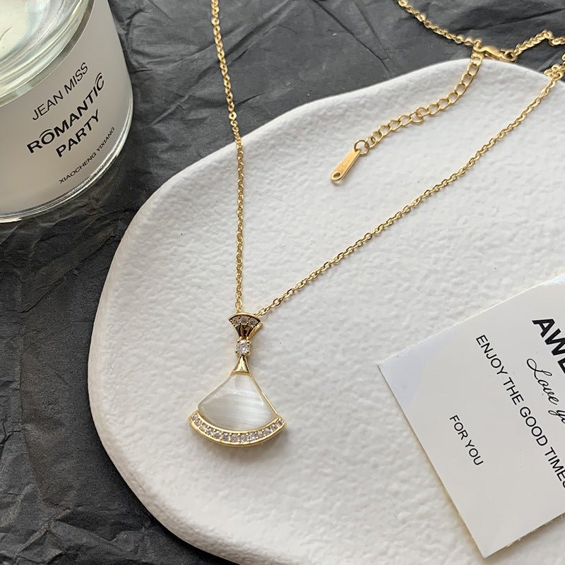 Nail Female Titanium Steel Rose Gold Necklaces - Daebak