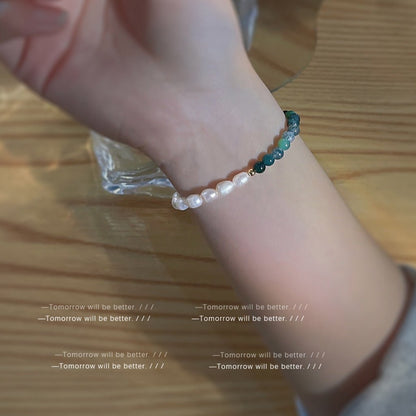 Natural Pearl Retro Minority Moonstone Graceful Bracelets - Daebak