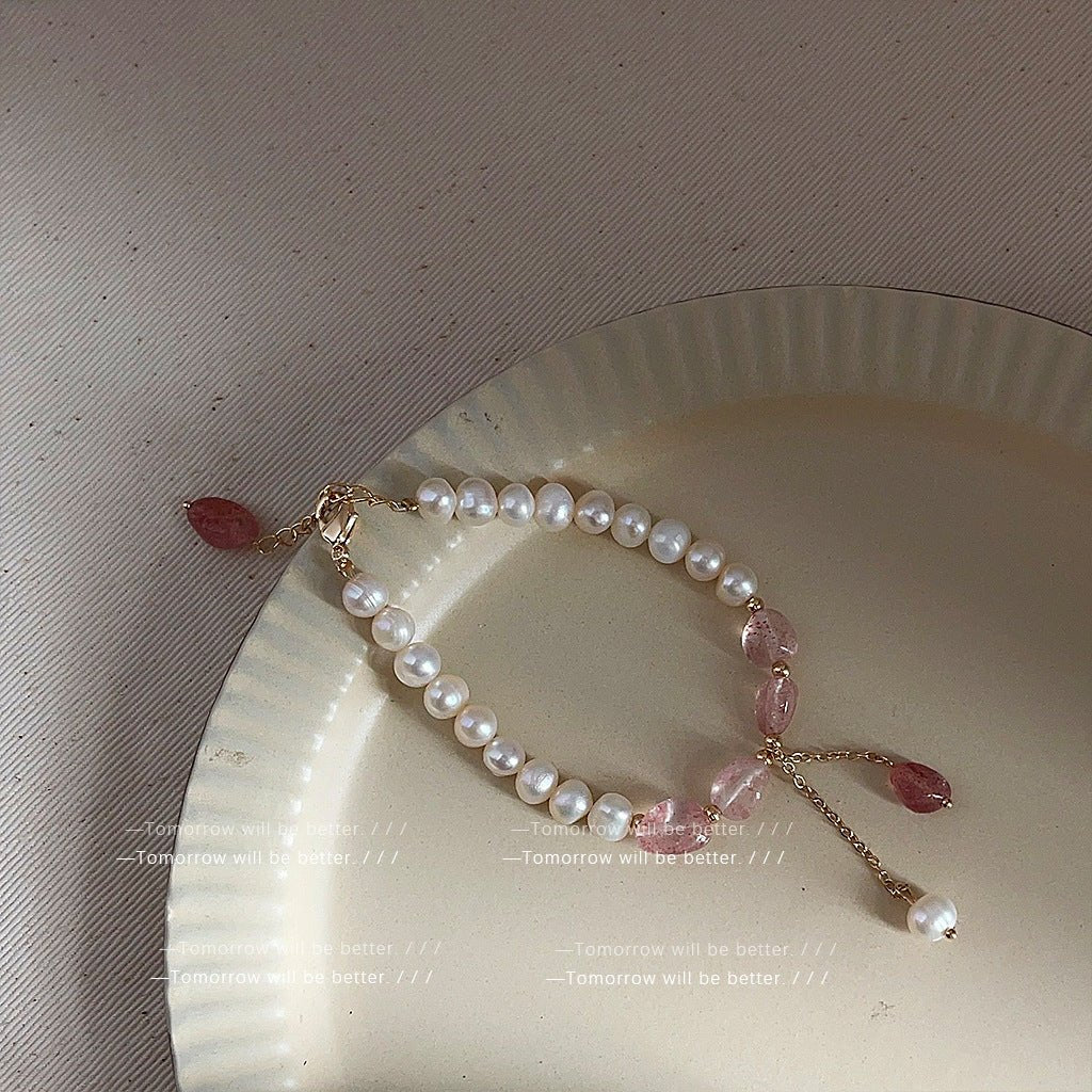 Natural Pearl Retro Minority Moonstone Graceful Bracelets - Daebak