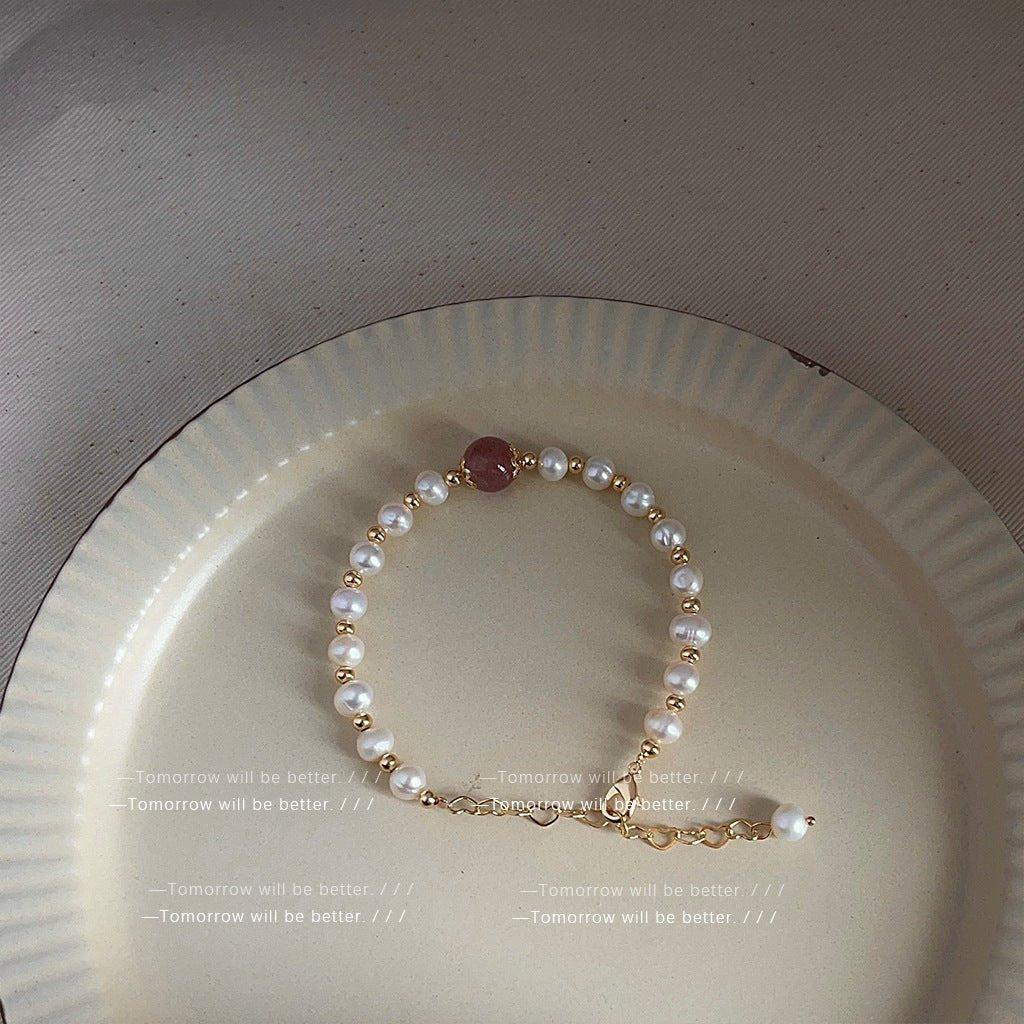 Natural Pearl Retro Minority Moonstone Graceful Bracelets - Daebak