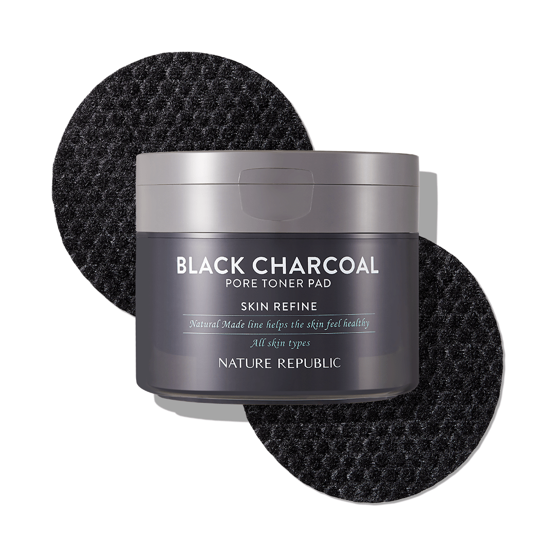 [NATURE REPUBLIC] Black Charcoal Pore Toner Pad 100g/50ea - Daebak