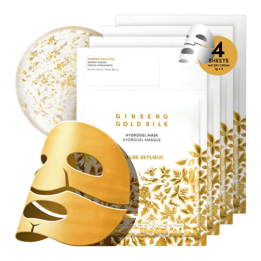 Nature Republic Ginseng Gold Silk Hydrogel Mask 4ea - Daebak