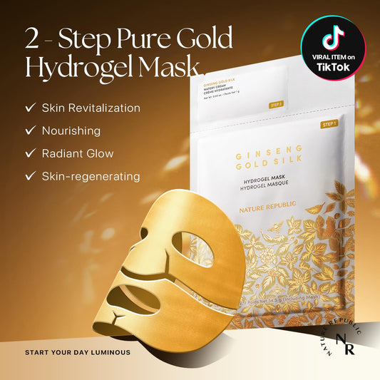 Nature Republic Ginseng Gold Silk Hydrogel Mask 4ea - Daebak