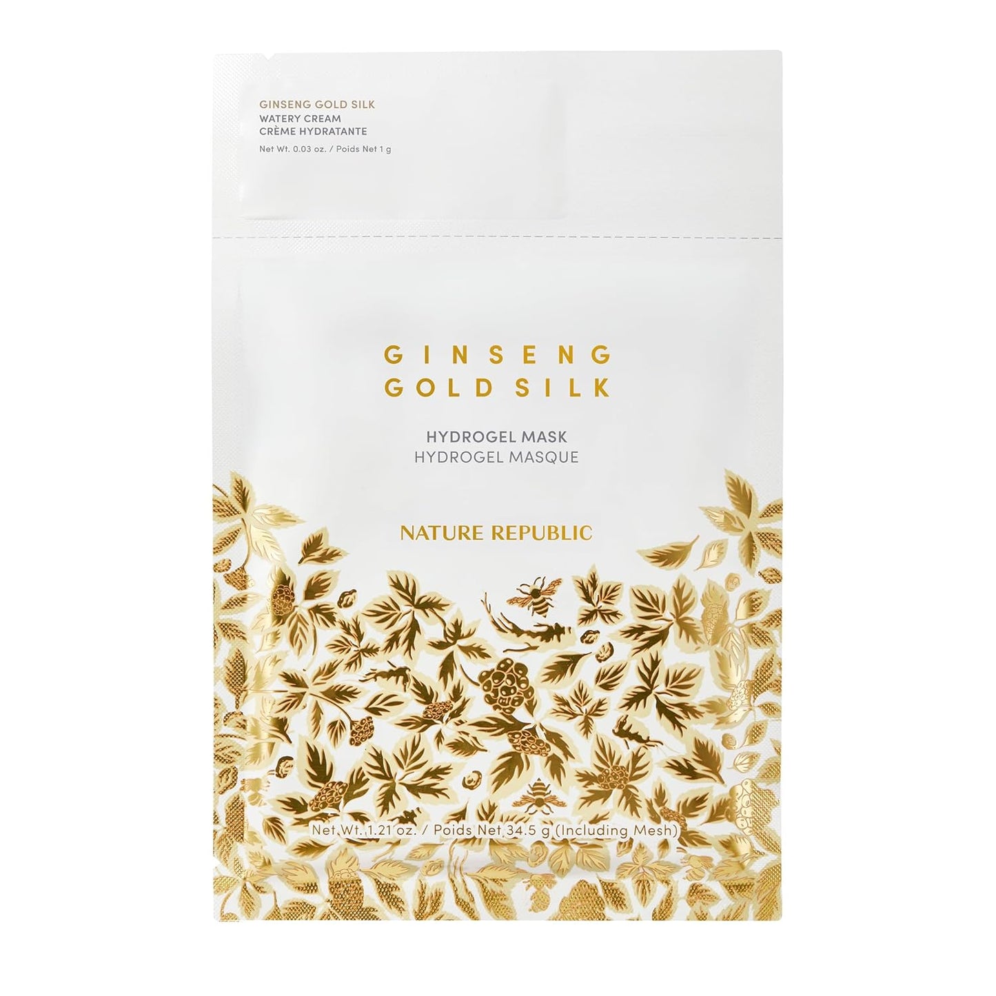 Nature Republic Ginseng Gold Silk Hydrogel Mask 4ea - Daebak
