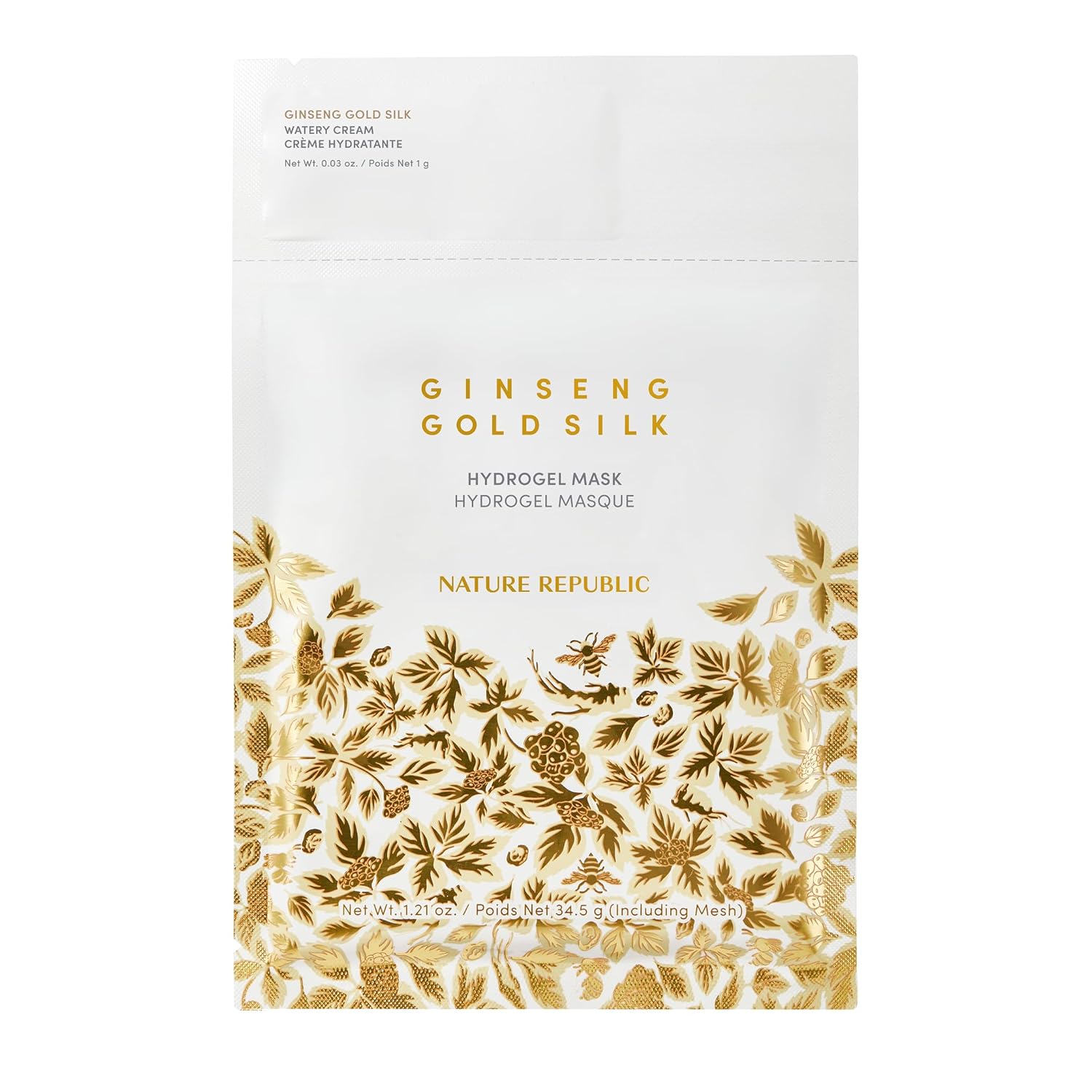 Nature Republic Ginseng Gold Silk Hydrogel Mask 4ea - Daebak