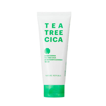 [NATURE REPUBLIC] Green Derma Teebaum-Cica-Akne-Reinigungsschaum 150ml