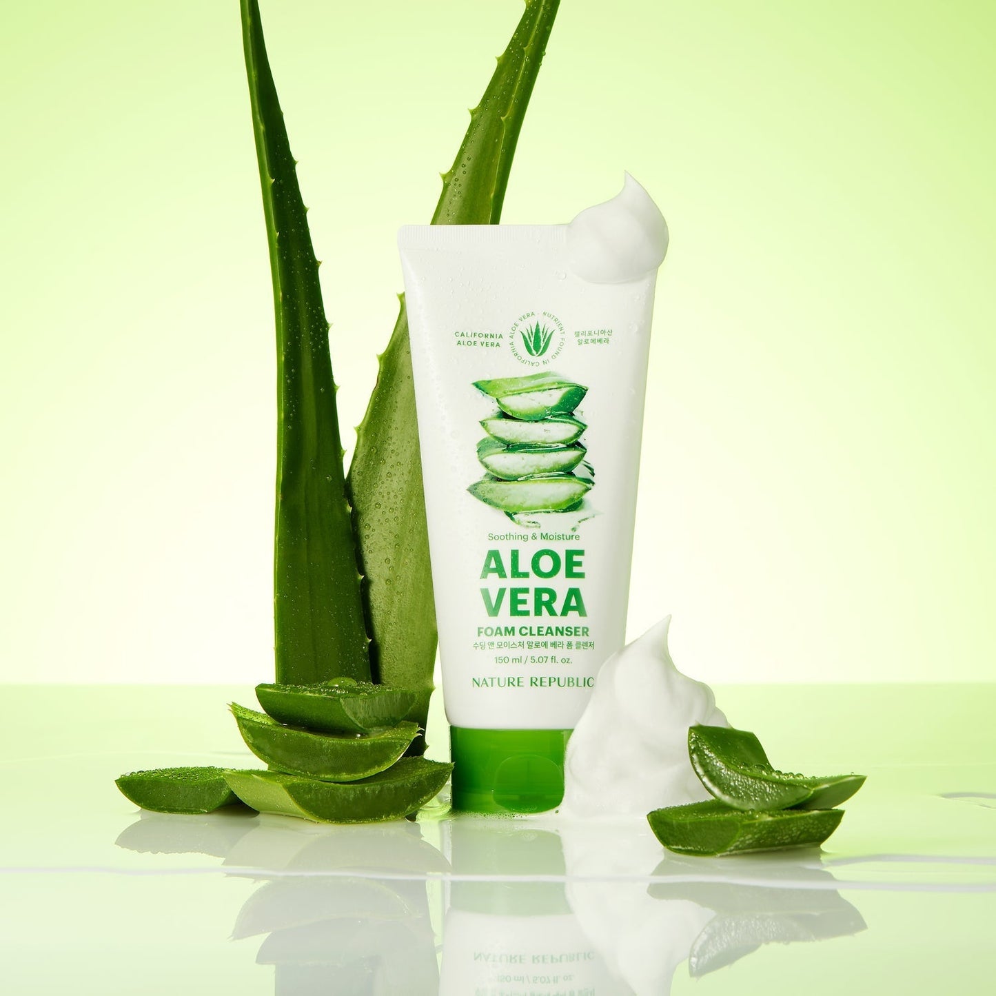 Nature Republic Mild & Moisture Aloe Vera Foam Cleanser - Daebak