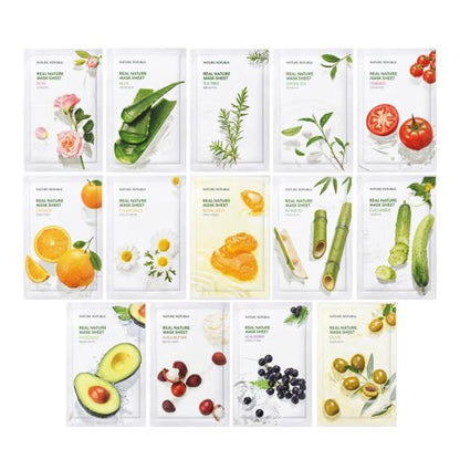 [NATURE REPUBLIC] Real Nature Mask Sheet 23ml X 30ea (13type) - Daebak