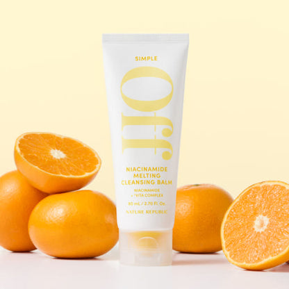 Bálsamo limpiador fundente Simple Off con niacinamida de [NATURE REPUBLIC] 80ml