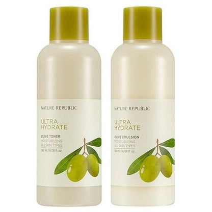 [NATURE REPUBLIC] Ultra Hydrate OLIVE Toner 180ml & Emulsion 180ml SET - Daebak