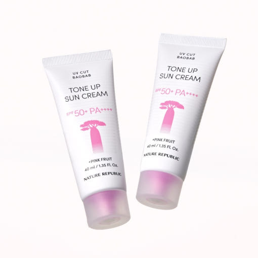 [NATURE REPUBLIC] Creme Solar Tone Up UV CUT de Baobá SPF50+ PA++++ 40ml+40ml