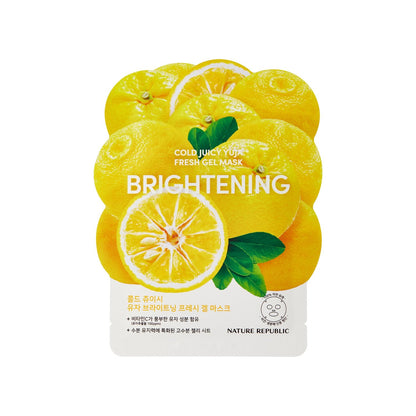 Nature Republic Cold Juicy Fresh Gel Mask Sheet Yuja Brightening