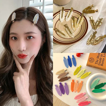 New 2/3/4pcs Korean Fashion Gold White Glitter Hair Pin Acetate Make Up Hair Clips Headwear Girls Women Hair Accessories - Daebak