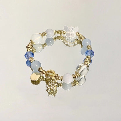 New Snowflake Starry Sky Bracelet For Women, Exquisite New High-End Sweet Simple Christmas Gift Versatile Bracelet Trend - Daebak