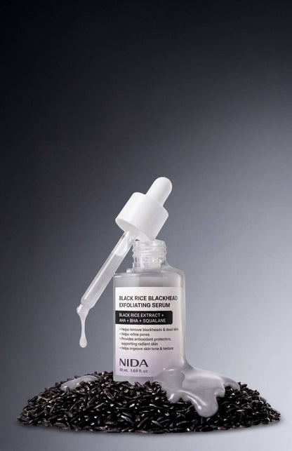 NIDA Black Rice Blackhead Exfoliating Serum 50ml - Daebak
