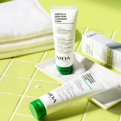 NIDA Centella Deep Pore Cleansing Foam 120ml - Daebak