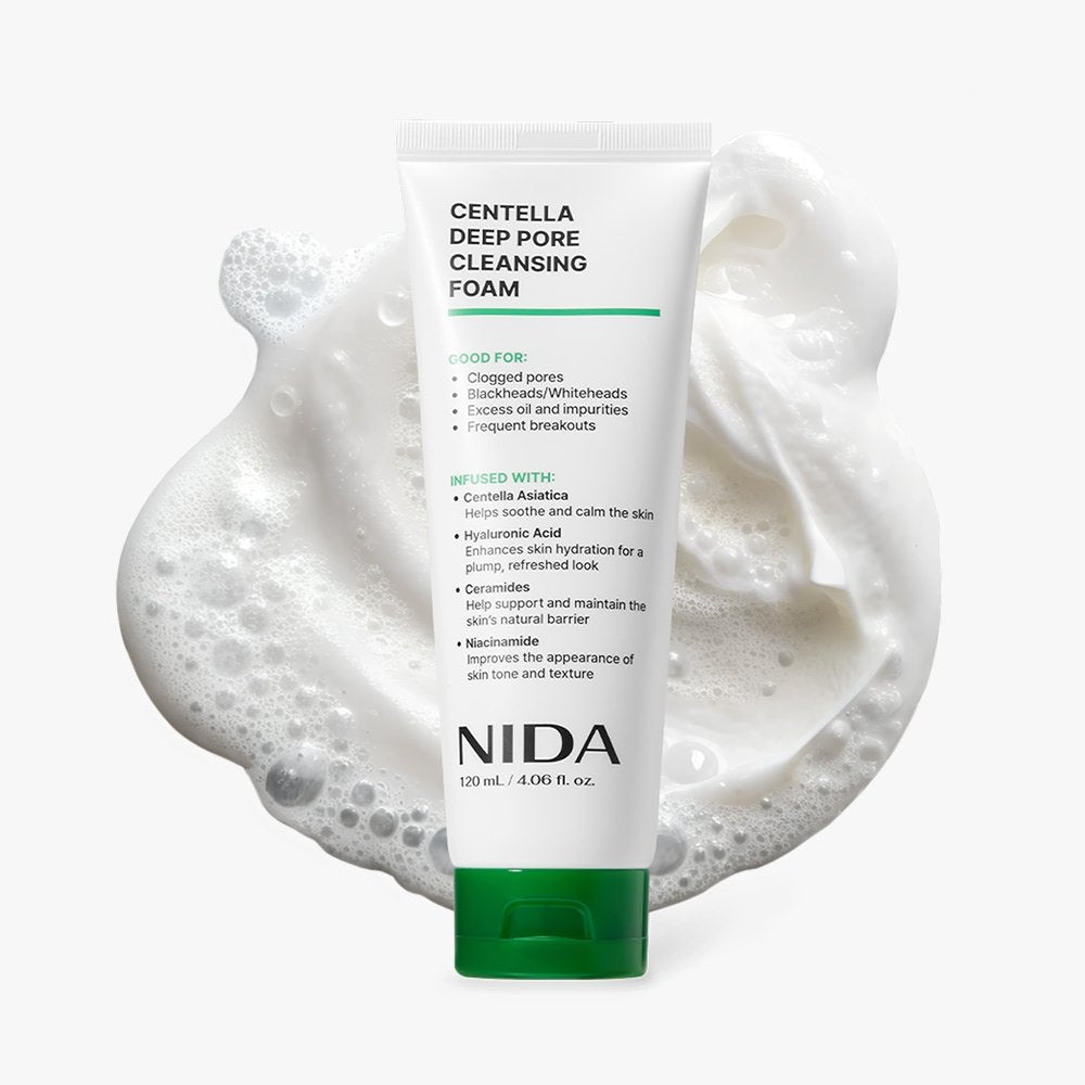 NIDA Centella Deep Pore Cleansing Foam 120ml - Daebak