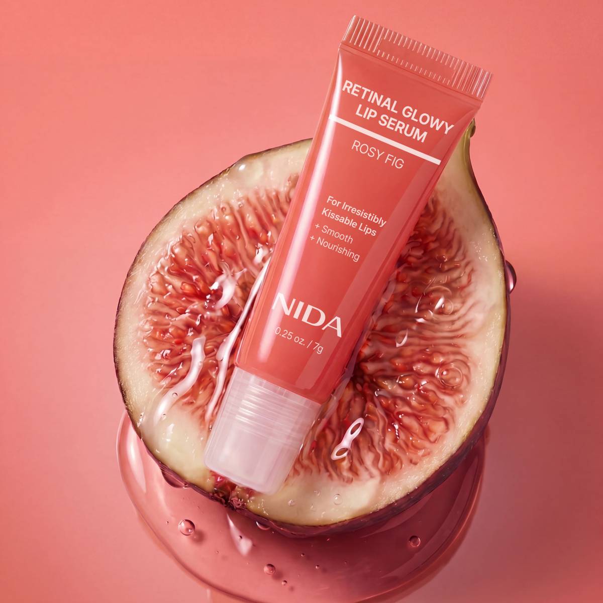 NIDA Retinal Glowy Lip Serum 7g Rosy Fig - Daebak