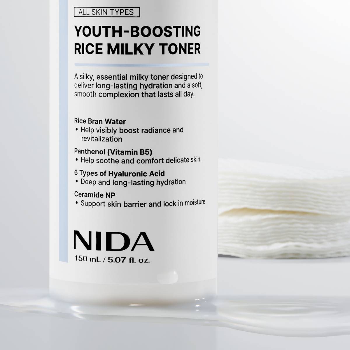 NIDA Youth-Boosting Rice Milky Toner 150ml - Daebak