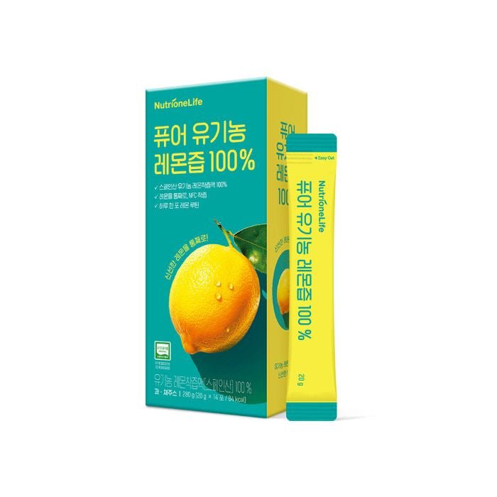 NutrioneLife Pure Organic Lemon Juice 100% 20g X 14ea - Daebak
