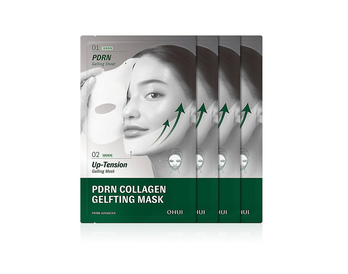 O HUI Prime Advancer De-Aging PDRN Collagen Gelfting Mask Sheet 28g X 4ea