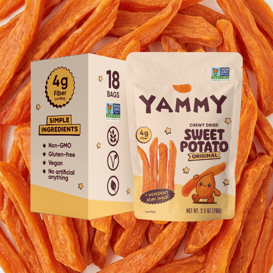 Original Chewy Dried Sweet Potato – Asian Snack (Pack of 18) - Daebak