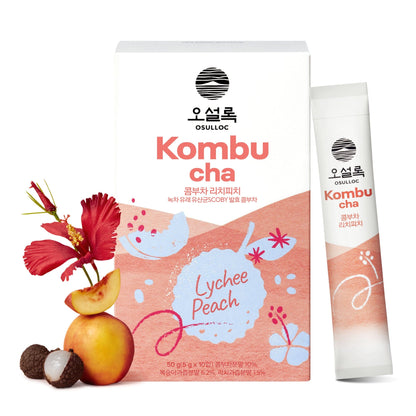 OSULLOC Kombucha Lychee Peach (10 Sticks) - Daebak