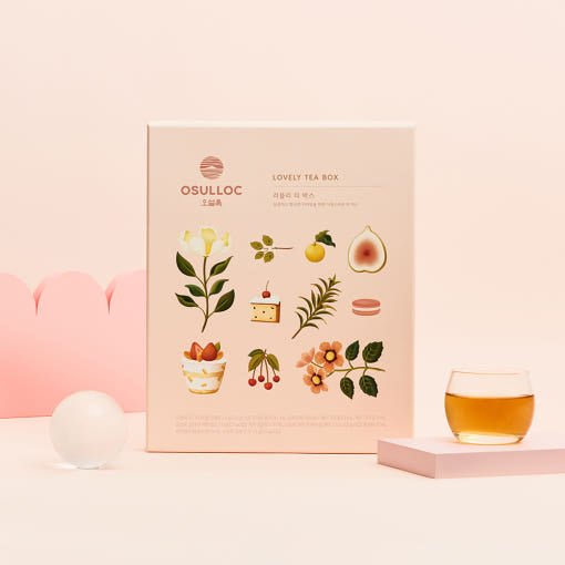 OSULLOC Lovely Tea Gift Box Set (12 count, 4 flavors X 3ea) - Daebak