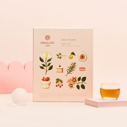 OSULLOC Lovely Tea Gift Box Set (12 count, 4 flavors X 3ea) - Daebak